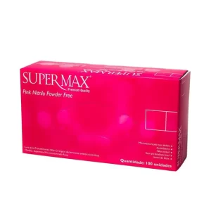 LUVA DE PROCED NITRILICA PINK EP -  SUPERMAX