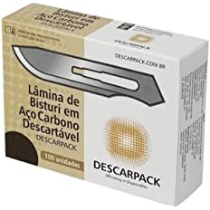 LAMINA BISTURI CARBONO N 24 C/100 UND - DESCARPCK