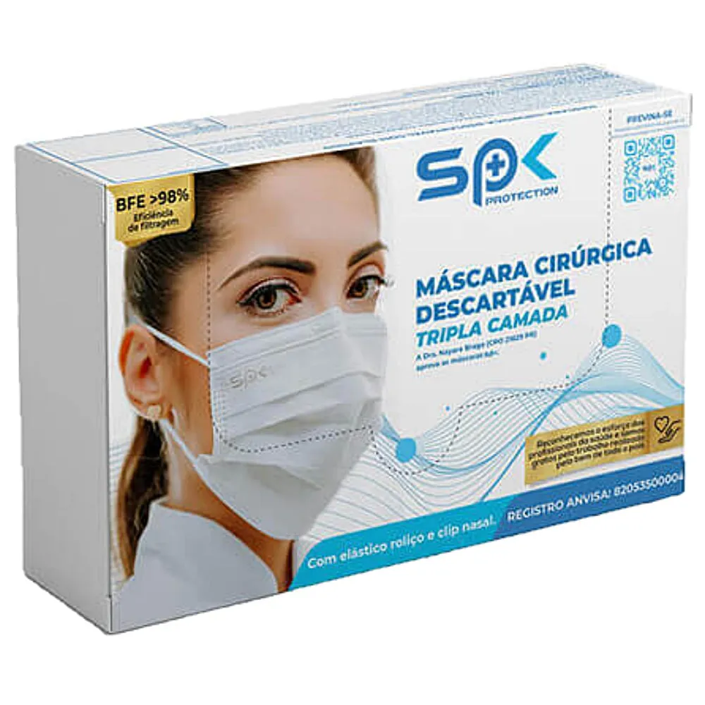 MASCARA DESC. TRIPLA C/ELASTICO C/50 UND - SPK