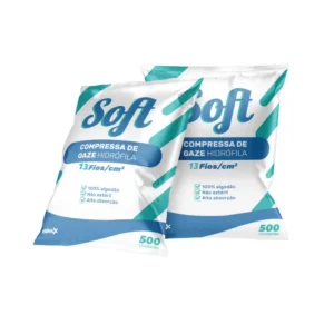 COMPRESSA DE GAZE HIDROFILA 13 FIOS C/500 UN (SOFT) - ERIMAX