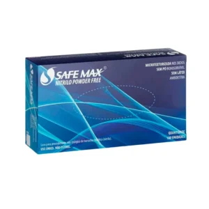 LUVA NITRILICA SEM PO G AZUL C/100 UND - SAFEMAX