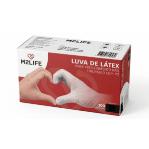 LUVA LATEX PROC TAMANHO P C/100UND - M2LIFE