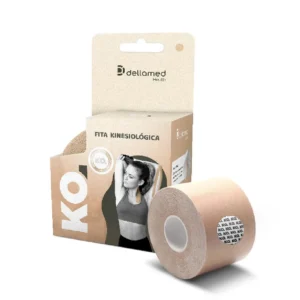 BANDAGEM ELASTICA ADESIVA KINESIO BEGE - DELLAMED